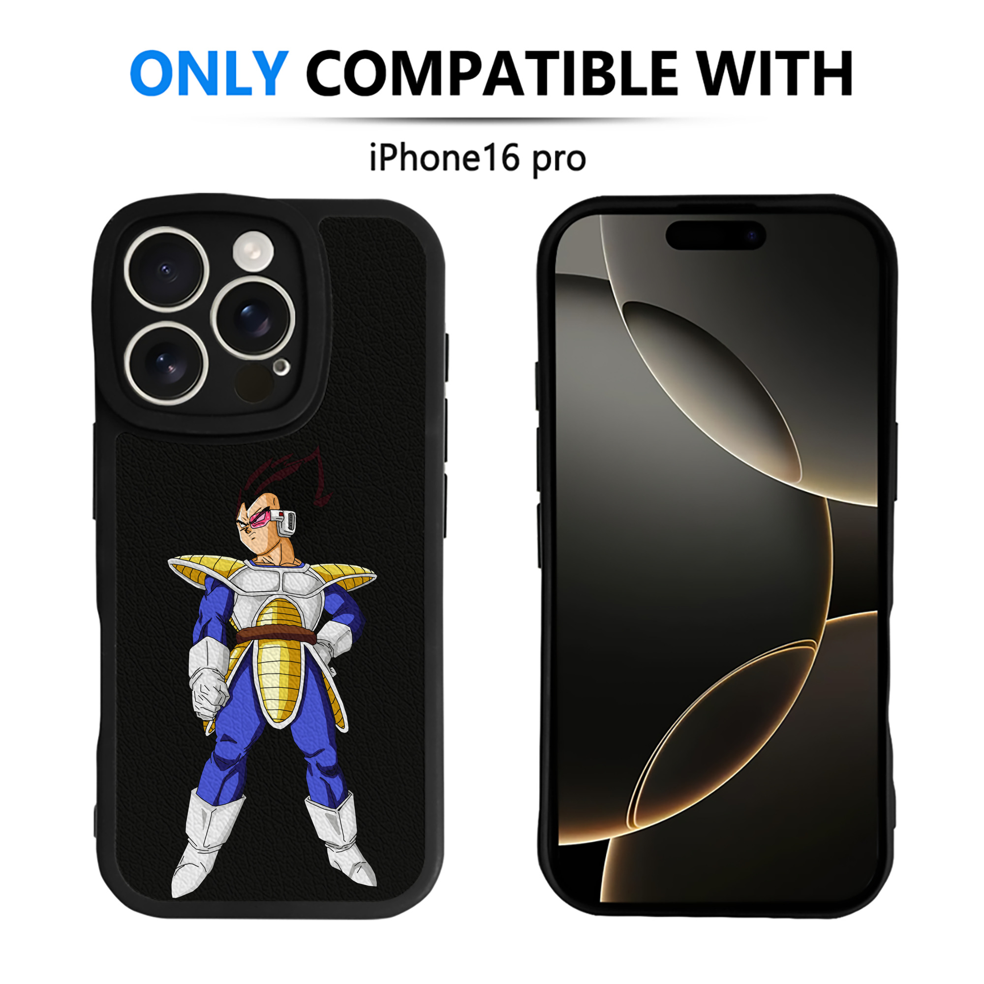（画像用） ドラゴンボール ベジータ四世（Bejīta Yonsei）DRAGON BALL Vegeta IV 【iPhone 16シリーズ対応】シリコンスマホケース（レザー調） 材質：シリコン
